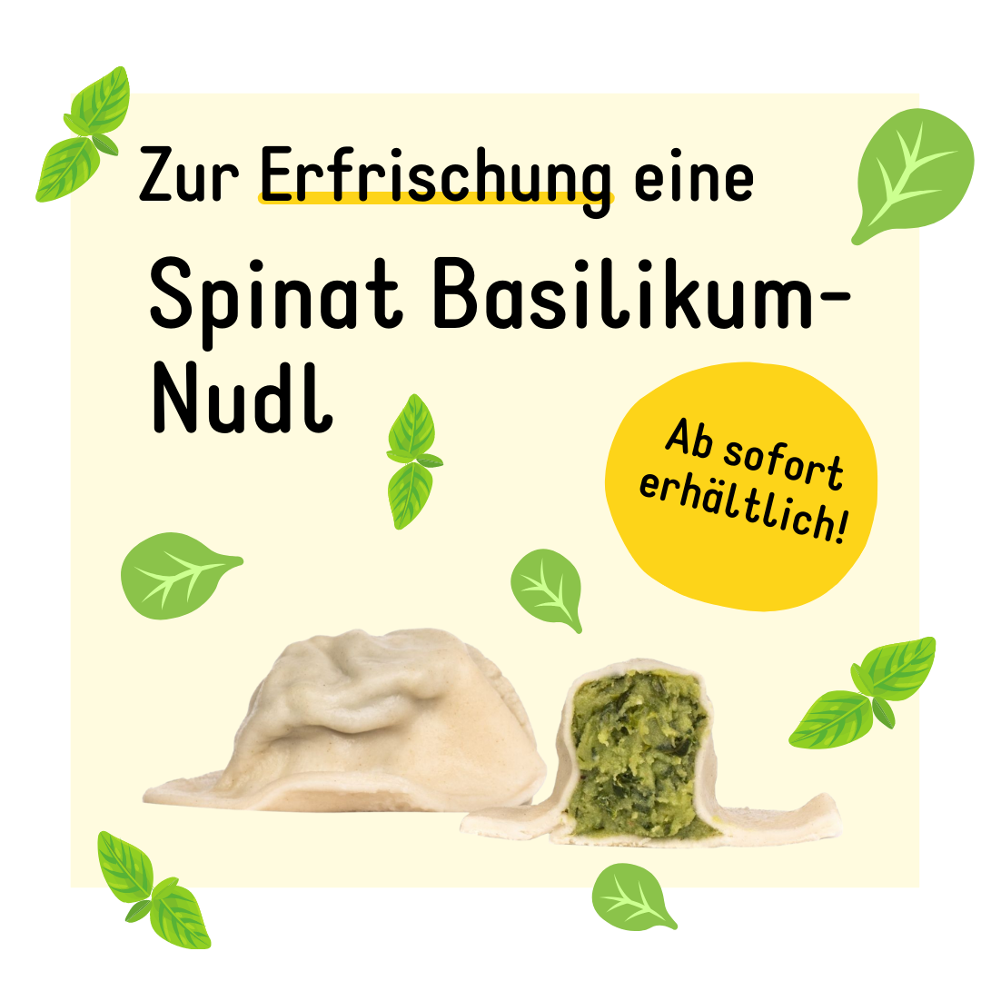 Spinat Basilikum-Nudl